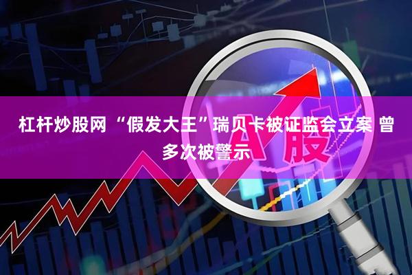 杠杆炒股网 “假发大王”瑞贝卡被证监会立案 曾多次被警示